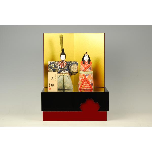 木目込み雛 彩明立雛（収納飾り） 真多呂作−人形のフタバ : フタバ