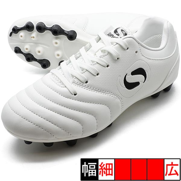 ジュニア サッカースパイクメーカー：ソンディコ Sondicoカラー：ホワイトアッパー：人工皮革アウトソール：TPU幅広タイプのジュニア用サッカースパイク。【在庫について】当ショップは、店頭及び自社サイトにて在庫を共有している為、在庫更新の...