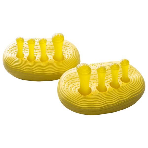 足指トレーナー 掴む力 バランス感覚向上メーカー：AKAISHI材質:EVA、エラストマーMサイズ：21.0cm-25.0cmスクワットやカーフレイズといったトレーニングを5本指トレーナーPROを装着して行うと、より強い負荷を筋肉にかけるこ...