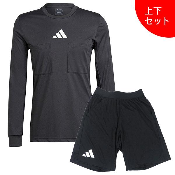 サッカー レフェリー用 シャツ パンツ 上下セットメーカー：アディダス adidasセット内容・シャツ（IFC20/定価7,150円）・パンツ（IFC14/定価4,400円）素材：ポリエステル100％シャツは脇の下の特殊な構造により、パンツ...