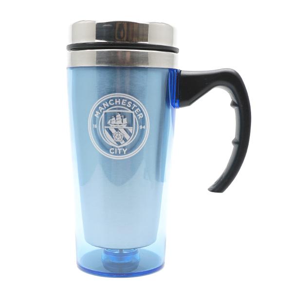 マンチェスターシティ オフィシャル アルミニウム トラベルマグ 450ml MNC_H_TRAVEL_MUG サッカー 取っ手付き カップ サポーターグッズ ブルー