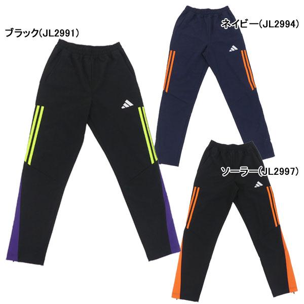 ジュニア 子供用 ピステパンツメーカー：アディダス adidasカラーブラック(JL2991)ネイビー(JL2994)ソーラー(JL2997)素材：ポリエステル89%　ポリウレタン11%・生地の厚さ：薄手・ストレッチ性：有・生地感：サラサラ...