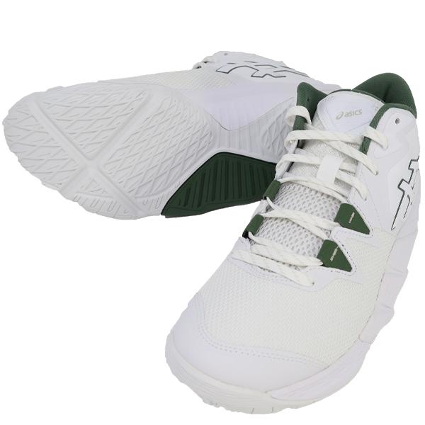 サイドに設置されたウォールがステップ時に壁となり横方向へのブレを抑制。フィジカルにすぐれたプレーヤーの力強いステップをサポート。アウターソールはフラットな構造かつ、前モデルよりもつま先部分の反りを緩やかに設計し、安定性を追求。またX型の屈曲...