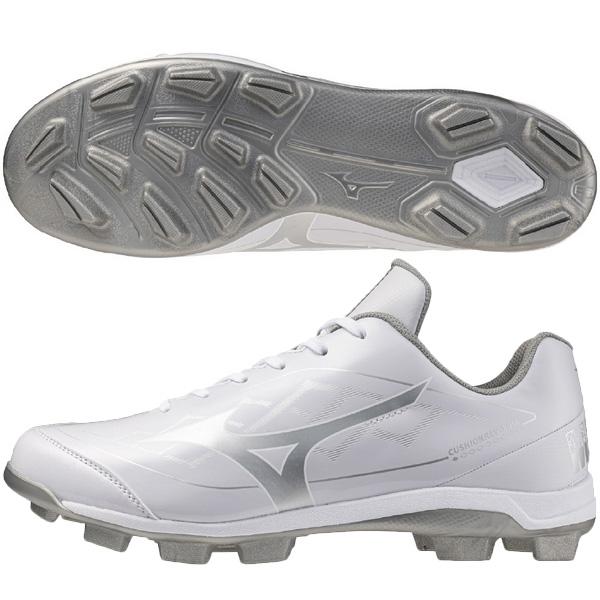 ミズノ MIZUNO 野球 ポイントスパイク クッションレボダイア ホワイト