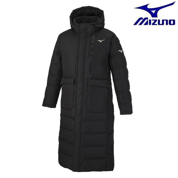 ☆美品☆ MIZUNO ダウンコート ベンチコート ブラック 刺繍ロゴ M 状態良好】MIZUNO ダウン ロング ベンチコート 刺繍ロゴ Mサイズ 黒