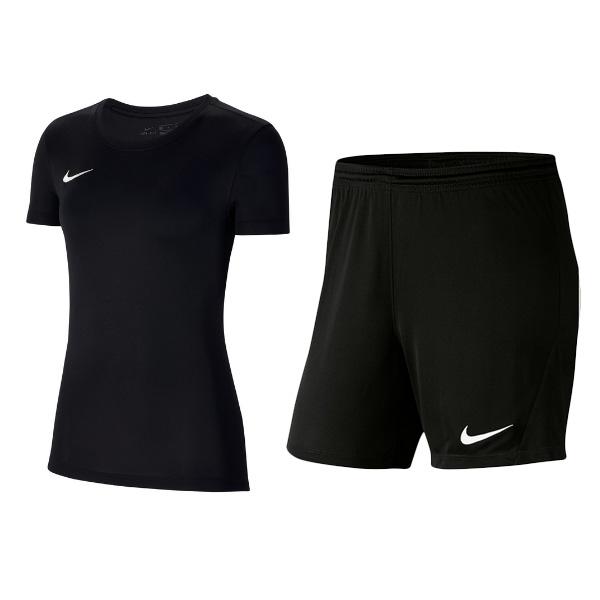 NIKE バスパン　レディースL ブラック ネコポス送料無料】ナイキ NIKE レディース Tシャツ ハーフパンツ 上下