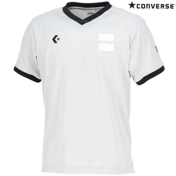 レフリーシャツコンバース レフリーウエア新登場。汗染みが目立ちにくく、ムレにくい生地デュアルファインを採用。人気のタイトシルエット。【メーカー】　コンバース/CONVERSE【カラー】1500：グレー【素材】ポリエステル100%【仕様】吸汗...