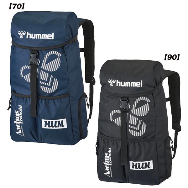 サッカー フットサル バックパック リュックサック【メーカー】ヒュンメル hummel【カラー】70：ネイビー、90：ブラック【サイズ】高さ43×長さ29×幅15cm容量：約26L【素材】合成繊維ボール収納・シューズ収納を備えたコンパクトサ...