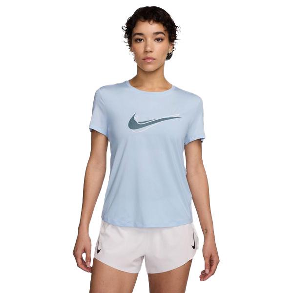 【ネコポス送料無料】ナイキ NIKE レディース ランニング Tシャツ ナイキ AS W NK ONE SWSH HBR DF SS Dri-FIT ショートスリーブ ブルー