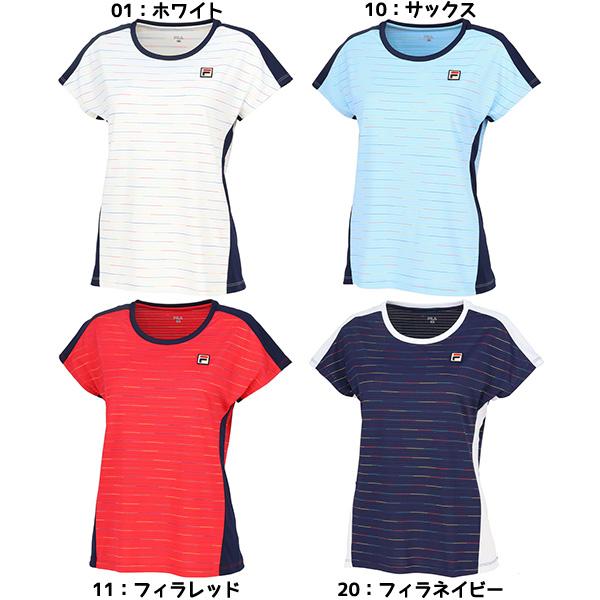 フィラ FILA テニスウェア Tシャツ 半袖 レディース ゲームシャツ VL2800 FILA（フィラ） テニス レディース Tシャツ 半袖シャツ テニスウェア