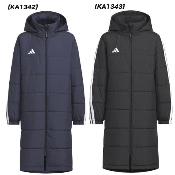 ジュニア 子供用 ボア ベンチコートメーカー：アディダス adidasカラー：レジェンドインク/W(KA1342)BLK/WHT(KA1343)素材：ポリエステル100%・生地の厚さ：厚手(裏ボア・中綿)・ストレッチ性：無し・生地感：サラサ...