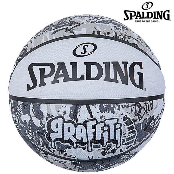 スポルディング SPALDING バスケットボール 7号 外用 ゴムボール グラフィティ ホワイト SZ7 84375Z
