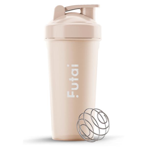 【食洗機対応】Futai プロテインシェイカー X 1300ml(メモリ1000ml) ベージュ 水筒 ウォーターボトル スポーツボトル