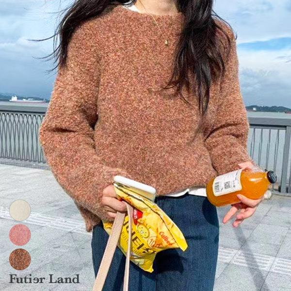ニット プルオーバー トップス Mixヤーン ソフト クルーネック 韓国 ファッション Mixヤーンソフトニットプルオーバー フューティアランド 通販 Yahoo ショッピング