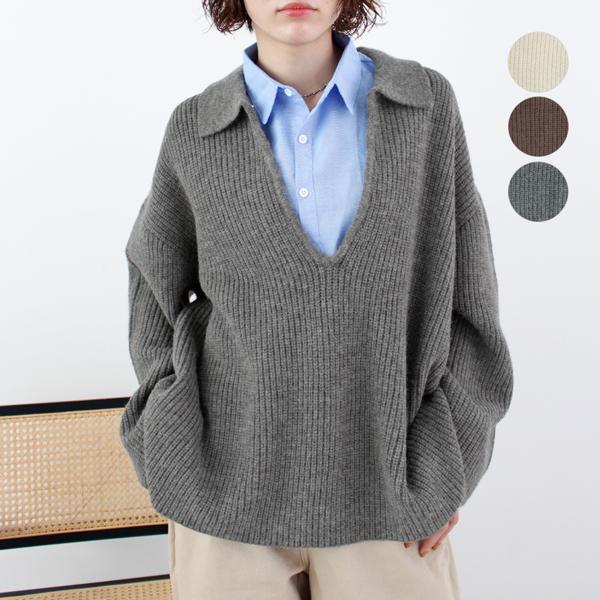 Futier Land（フューティアランド） ニット 襟付き トレンド 柔らかい