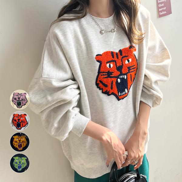 Futier Land スウェット 刺繍 トレーナー トップス 防寒 カジュアル 