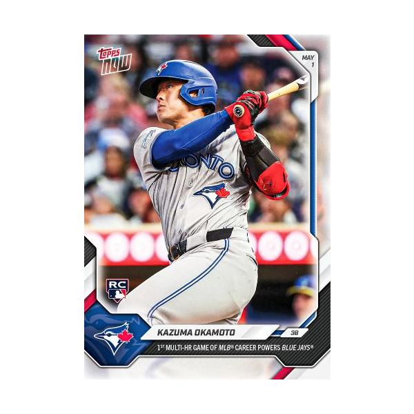 岡本和真 #0150 メジャー初1試合2発！幻の3発目を呼んだ激レア名言 1ST MULTI-HR GAME OF MLB CAREER POWERS BLUE JAYS 2026 MLB Topps Now ルーキーカード