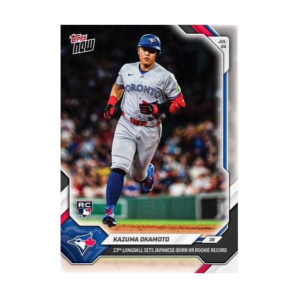 岡本和真 #0484 大谷選手超えの歴史的快挙！日本人新人最多の23号 23rd LONGBALL SETS JAPANESE-BORN HR ROOKIE RECORD 2026 MLB Topps Now ルーキーカード