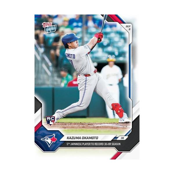 岡本和真 #0649 大谷選手超えの歴史的快挙！日本人新人最多の23号 5TH JAPANESE PLAYER TO RECORD 30-HR SEASON 2026 MLB Topps Now ルーキーカード