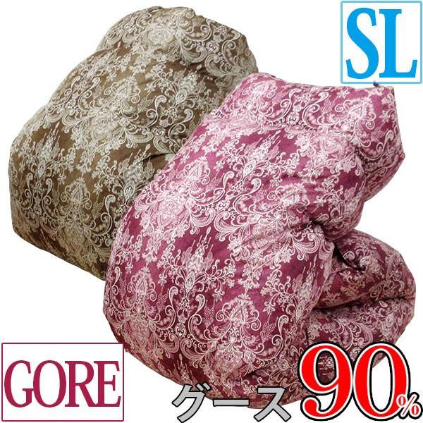 西川 GORE 羽毛布団 シングルサイズ ポーランド産ホワイトグース90  