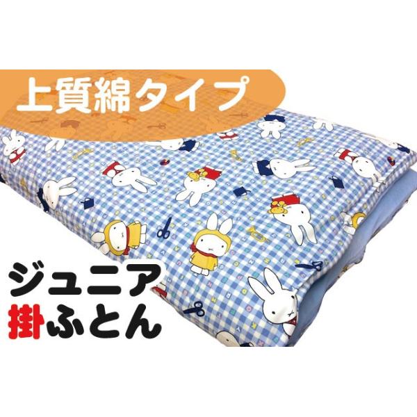 【上質綿】ジュニア掛ふとん（ヌード布団・柄カバー付）