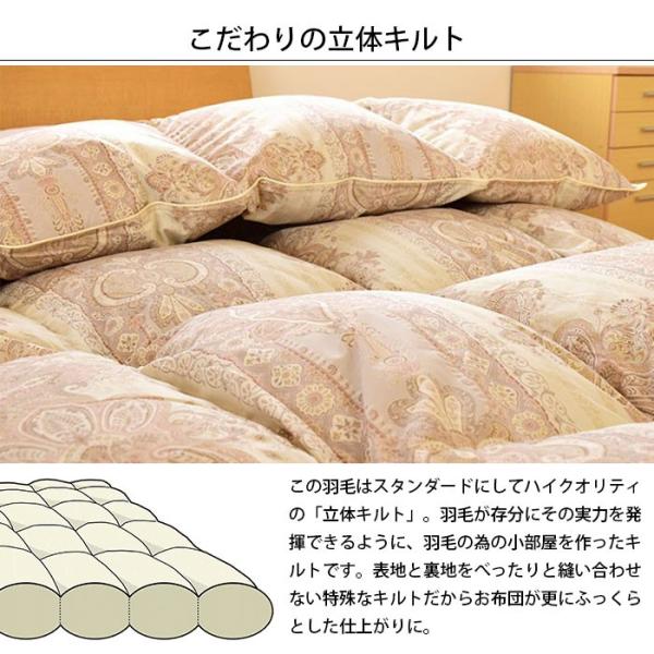 羽毛布団 ダブル ロイヤルゴールド グース93% 日本製 羽毛ふとん :3DA-9002-5:布団と枕 こだわり安眠館 - 通販