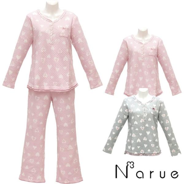 （新品未使用）ナルエームーンタンパジャマハートピンク Narue（ナルエー） moon tan レディース パジャマ コットン接結
