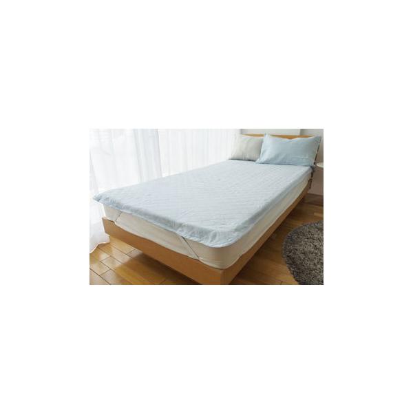 リネン ウォッシャブル 敷きパッド （ ダブル 約140×205ｃｍ D ）   日本製 滋賀麻工業