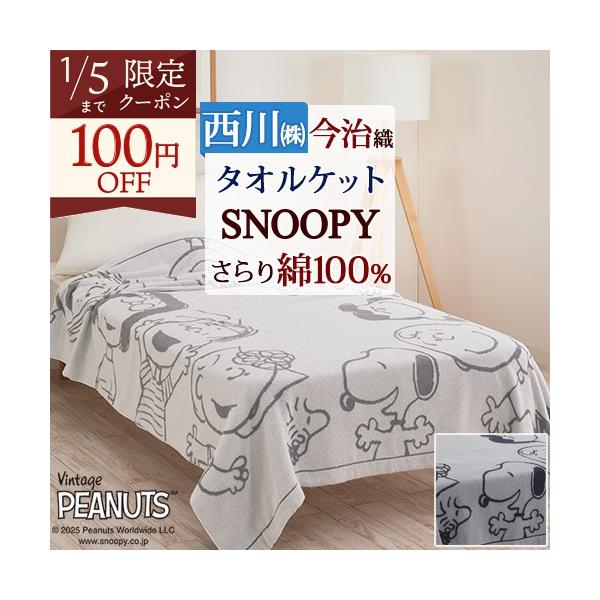 西川（nishikawa） 爆買 スヌーピー タオルケット シングル 夏用 日本