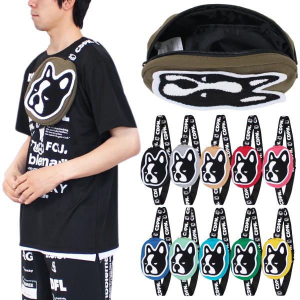 ・パンディアーニくんのワッペンが大きくついてるスウェットショルダー。・フットサル/サッカー/犬好き/愛犬家・ショルダーバッグ/ボディバッグ/小物入れ・サッカージャンキー soccer junky/クラウディオ パンディアーニ claudio...