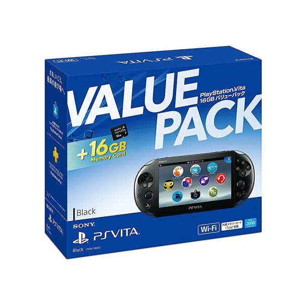 バリューパック Vita 楽利流令呂店 16gb Vita Playstation 本体 テレビゲーム ブラック