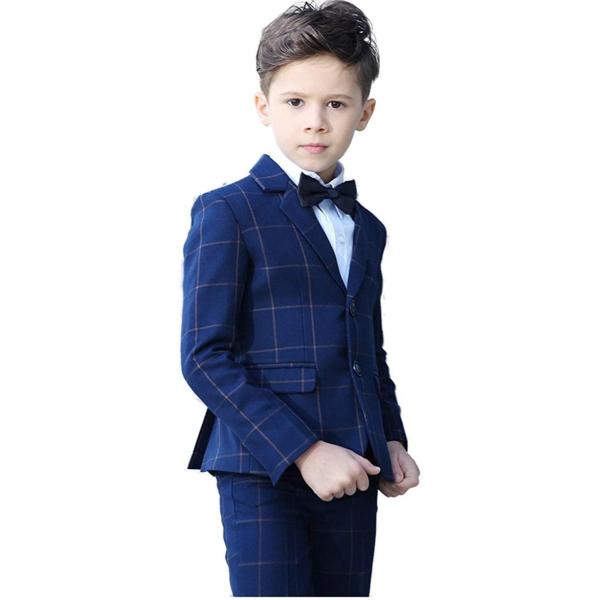 Yuanluボーイズフォーマルスーツ 子供用スーツセット 子供服 男の子 子供正装 ジャケット シャツ ベスト ネクタイ 5点セット 入学式 Inter Nusa Id