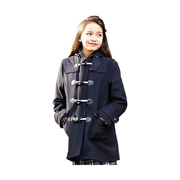 ショパン Chopin 1672 2511 ウール混ダッフルコート 女の子 黒 紺 150 160 165cm ネイビー 160 Prettyfunnyballoons Com