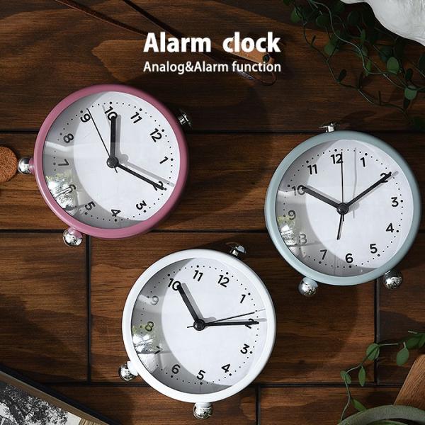 目覚まし時計 置き時計 アナログ アラームクロック 大音量 置時計 目覚し時計 テーブルクロック おしゃれ かわいい 小さい 小型 時計 卓上 アラーム 連続秒針 収納 本棚 食器棚 ラック Ymworld 通販 Paypayモール