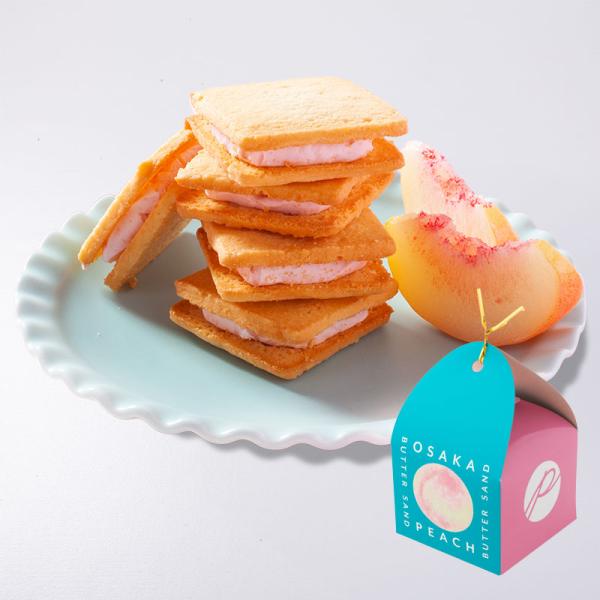 OSAKA PEACH バターサンドクッキー 3個入｜【1週間以内に発送】 桃 ピーチ 焼き菓子 サンドクッキー 宅急便発送 常温発送 proper