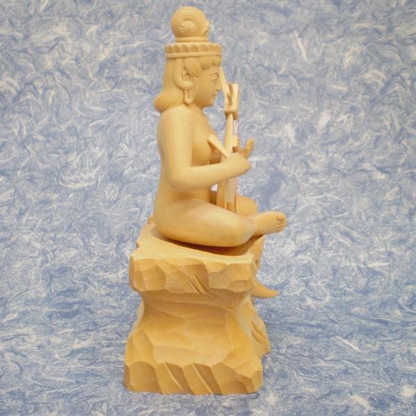 裸弁財天像　美女像　桧彫刻　高さ23cm 裸弁財天像 美女像 桧彫刻 高さ23cm