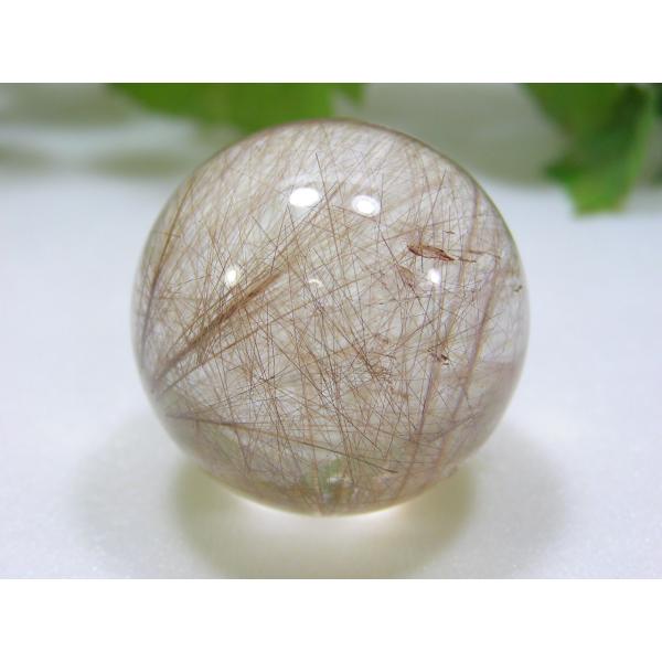 ゴールドミックスルチルクォーツ（針水晶）丸玉 天然石 原石