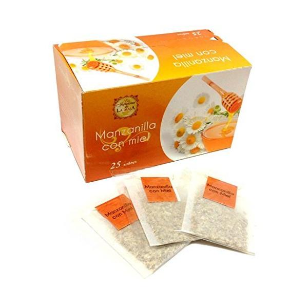 「商品情報」「主な仕様」スペイン産のハーブティーマンサニージャ（カモミール）は、食後やティータイムによく飲まれ、発汗作用、消化促進作用があり、体にやさしい健康茶です。程よい甘さの、はちみつカモミール。ホッとする味わいは就寝前などリラックスタ...