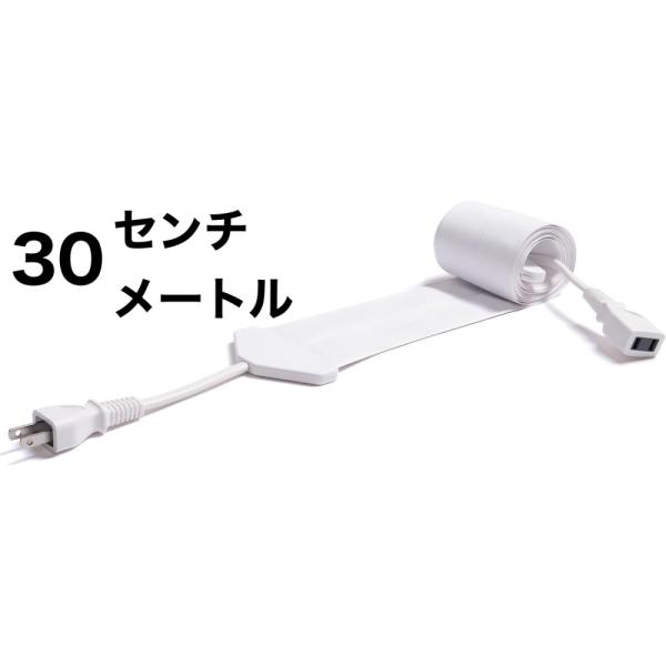 世界で一番薄い0.9mm 電気ケーブル フラットコード flatcode (30cm, 白)