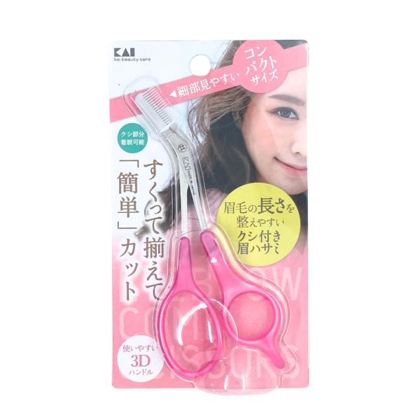 マユ毛用のクシ付きのハサミです。細部が見やすいコンパクトタイプのクシが付いています。櫛が付いているのでまゆ毛を整えやすく切り過ぎも防いでくれます。くしは取り外すことが可能ですので小さなハサミとして細部のカットも可能です。スキばさみではありま...