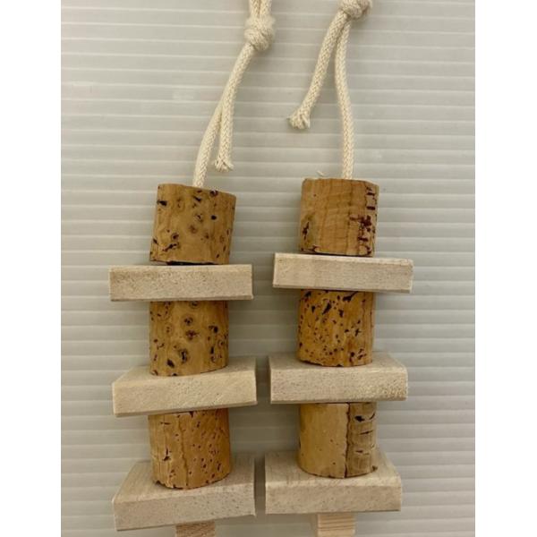 型抜きコルク&バルサのオモチャ 2個セット CON-CHAN3 : ふわふわ