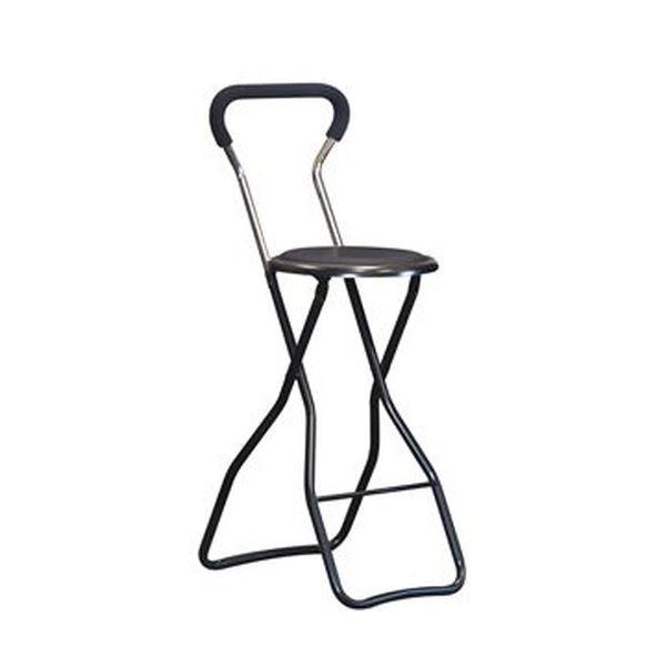折りたたみ椅子 〔1脚販売 ブラック×ブラック〕 幅35cm 日本製 