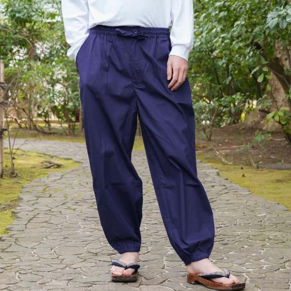 メンズ作務衣のパンツのみ  M L LL 3L 裾ゴム訳ありの理由は、ズボンのウエストのゴムがキツめで仕上がっているため、実質ワンサイズ小さめです。ワンサイズ上をお選び頂けるとよいかと思いますが、メタボ気味の方、お腹が出ている方にはおすすめ...