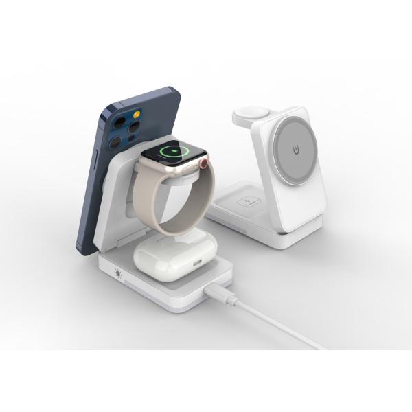 MagSafe ワイヤレス充電器 折りたたみ 3in1 マグネット式 QI 充電