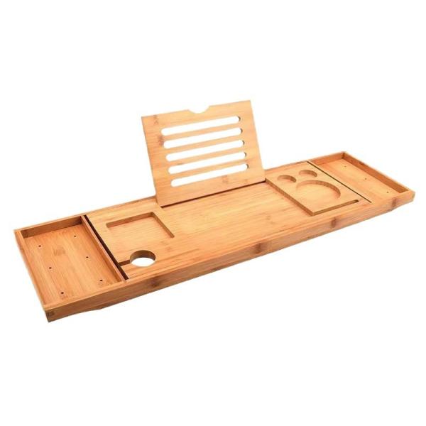 バストレー 伸縮 バスタブトレー 風呂テーブル 快適お風呂 湯船 浴槽 浴室 半身浴 バスグッズ タブレット スマホ ホルダー トレイ ラック スタンド 簡単 便利 収納 省スペース おしゃれ シンプル 北欧【サイズ】詳細は画像ご確認くださ...