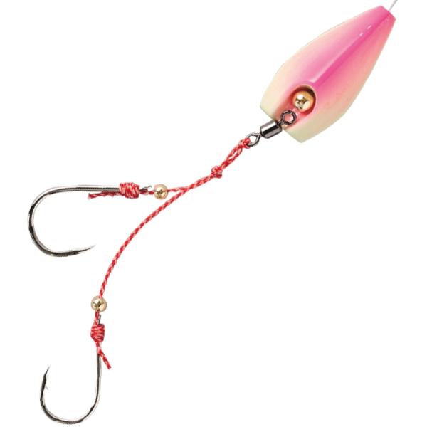他サイト： ハヤブサ 貫撃遊動テンヤ 15号 56g #3 ピンクグロー テンヤ 仕掛けの商品画像