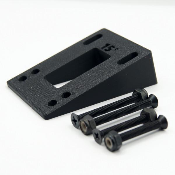 カスタムスケートボードパーツ アングルライザー15度とビスセット