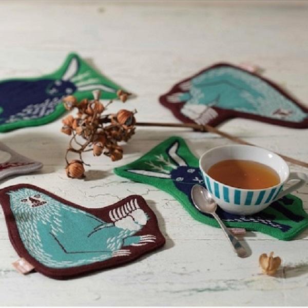 moritaMiW コースター 森田 MiW うさぎ イエティ 恐竜 モリタミウ