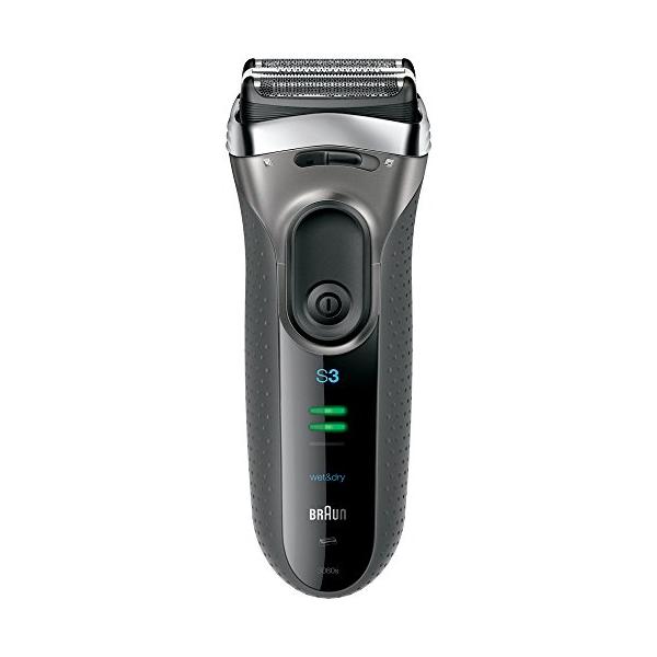 ブラウン メンズ電気シェーバー シリーズ3 3080s-S 3枚刃 水洗い/お風呂剃り可 シルバー