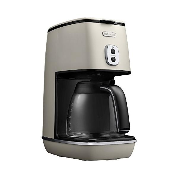 De'Longhi (デロンギ) ドリップコーヒーメーカー ディスティンタ ICMI011J-W レギュラーコーヒー 6杯用 チタンコートフィルター アロマモード [ホワ